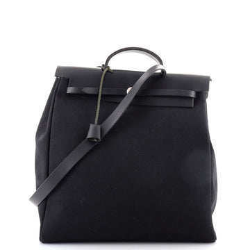Hermes Herbag Toile and Leather MM