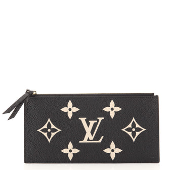 Louis Vuitton Black Leather Monogram Empreinte Felicie Zip Pouch