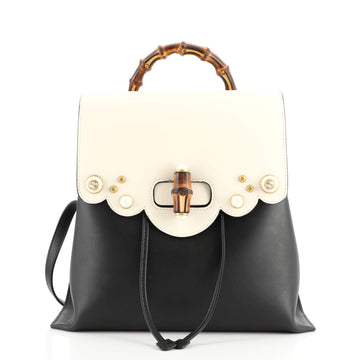 Gucci Pearly Peony Backpack Leather Medium