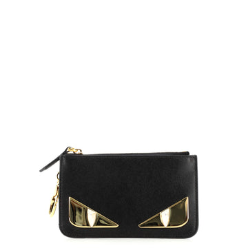 Fendi Monster Key Pouch Charm Leather with Metal