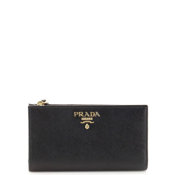 Prada Multicolor Pocket Bifold Snap Wallet Saffiano Leather Long