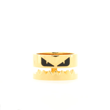 Fendi Bag Bugs Eyes Ring Metal with Enamel