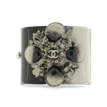 Chanel CC Maltese Cross Cuff Bracelet Resin with Metal and Enamel