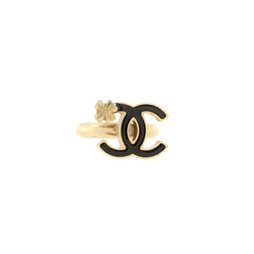 Chanel CC Clover Ring Metal and Enamel