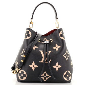 Louis Vuitton NeoNoe Handbag Bicolor Monogram Empreinte Giant MM