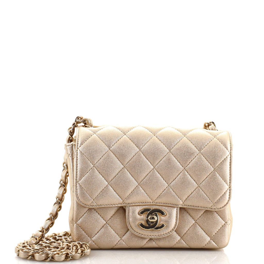 Chanel Vintage Metallic Gold Quilted Lambskin Mini Square Flap Gold  Hardware, 1981-1991 Available For Immediate Sale At Sotheby's