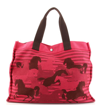 Hermes Beach Bag Printed Toile Maxi