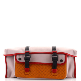 Bottega Veneta Meridian Belt Bag Canvas and Intrecciato Nappa