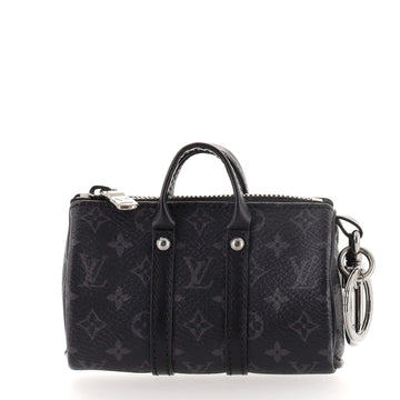 Louis Vuitton Mini Keepall Bag Charm And Key Holder Monogram Eclipse Canvas