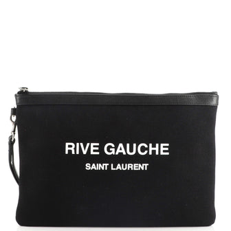 Saint Laurent Rive Gauche Pouch Canvas Medium