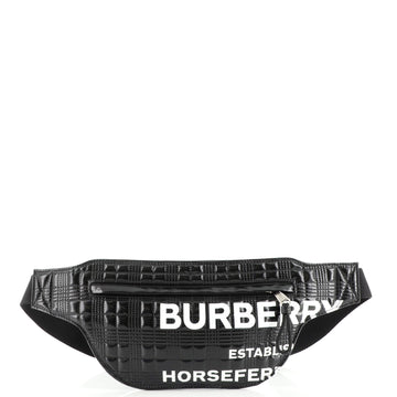 Burberry Bum Bag Quilted Printed Coated Canvas Medium