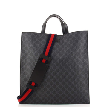 Gucci Convertible Soft Open Tote GG Coated Canvas Tall