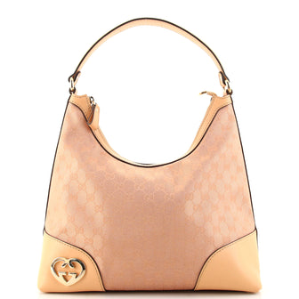 Gucci Lovely Heart Hobo GG Canvas Medium