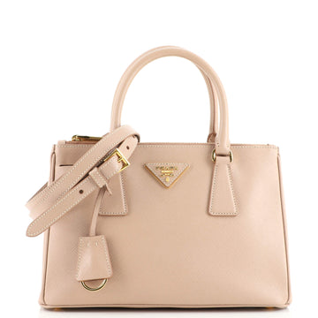 Prada Double Zip Lux Tote Saffiano Leather Mini