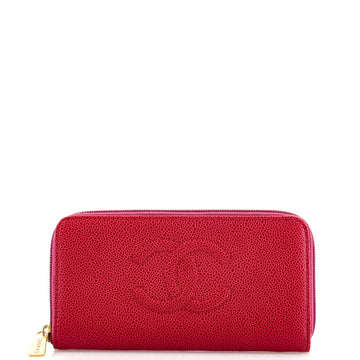 Chanel Timeless CC Zipped Wallet Caviar Long