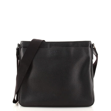 Prada Front Pocket Zip Messenger Bag Vitello Daino Large