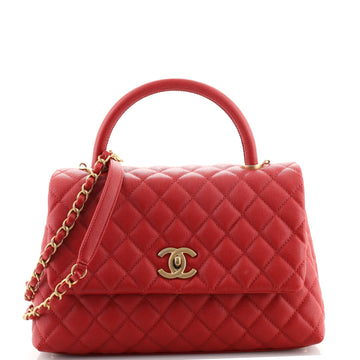 Chanel Coco Top Handle Bag Quilted Caviar Small