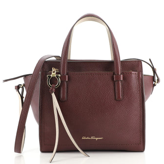 Salvatore Ferragamo Amy Tote Pebbled Leather Small