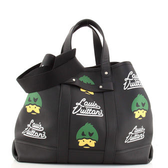 Louis Vuitton, Bags, Louis Vuitton Nigo Duck Journey Tote Limited Edition  Printed Leather Black