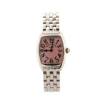 Franck Muller Cintree Curvex Quartz Watch Stainless Steel 20