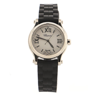 Chopard Happy Sport Quartz Watch Stainless Steel and Rubber with Floating Diamonds 30