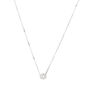Bvlgari Incontro D'amore Slide Pendant Necklace 18K White Gold with Diamonds