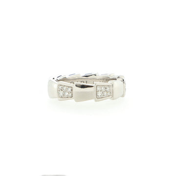Bvlgari Serpenti Viper Ring 18K White Gold and Diamonds Large