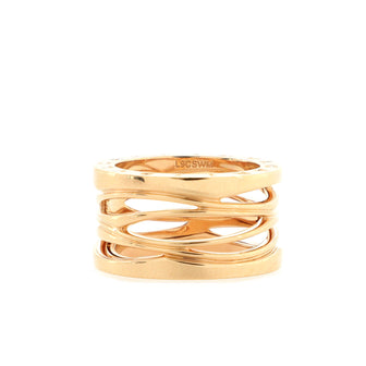 Bvlgari B.Zero1 Design Legend Zaha Hadid Four Band Ring 18K Rose Gold