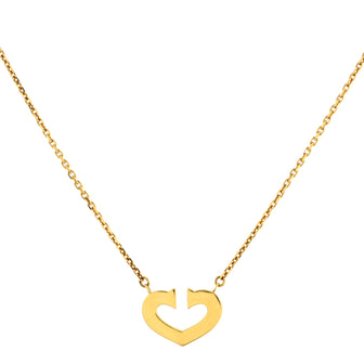 Cartier C Heart de Cartier Pendant Necklace 18K Yellow Gold