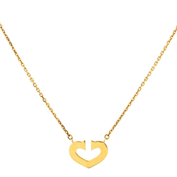 Cartier C Heart de Cartier Pendant Necklace 18K Yellow Gold