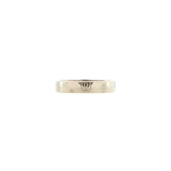Cartier Logo de Cartier Band Ring 18K White Gold 4mm