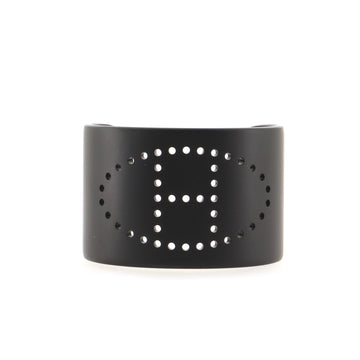 Hermes Evelyne Cuff Bracelet Brushed Metal Small
