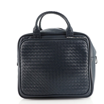 Bottega Veneta Pocket Travel Bag Leather with Intrecciato Small
