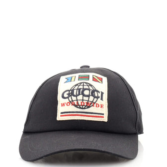 Gucci Worldwide Patch Baseball Cap Canvas