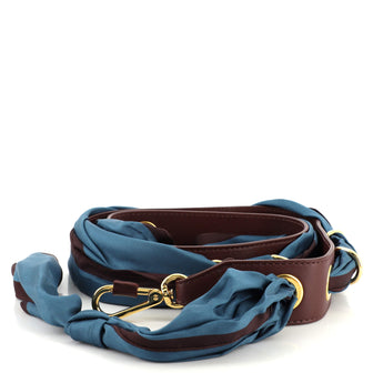 Chloe Scarf Embellished Shoulder Strap Silk and Leather