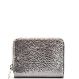 Celine Zip Around Wallet Leather Compact