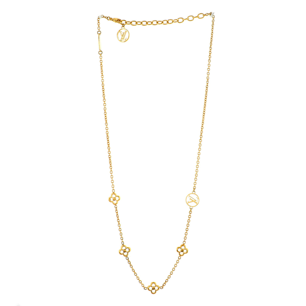 Louis Vuitton Flower Full Necklace - Gold-Tone Metal Station, Necklaces -  LOU210318