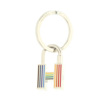 Hermes Cadenas Quizz Rainbow Key Ring Lacquered Metal