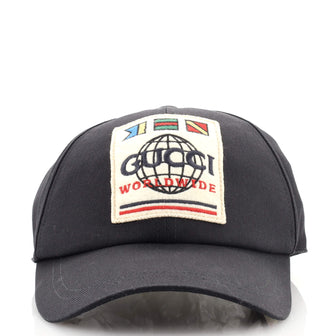 Gucci Worldwide Patch Baseball Cap Canvas
