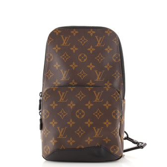 Louis Vuitton Avenue Sling Body Bag Monogram Macassar Brown