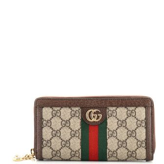 Gucci Ophidia Zip Around Wallet GG Coated Canvas