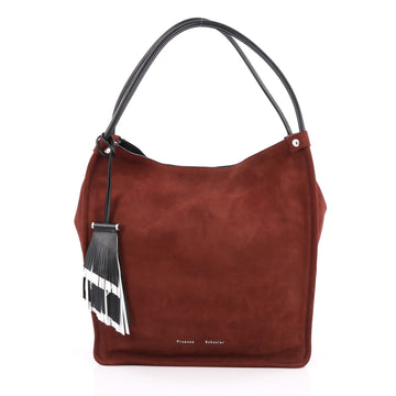 Proenza Schouler Tassel Tote Nubuck Medium Red