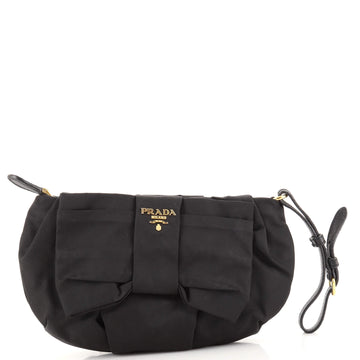 Prada Bow Wristlet Pouch Tessuto Small