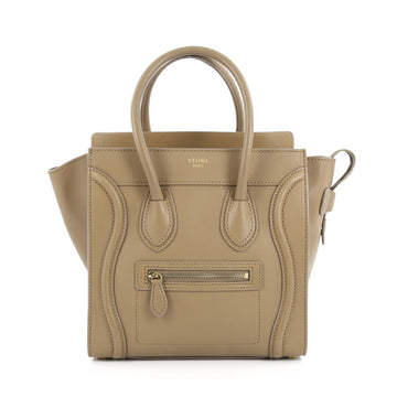 Celine Luggage Handbag Smooth Leather Micro neutral