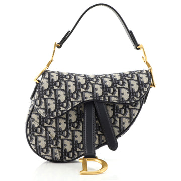 Christian Dior Saddle Handbag Oblique Canvas Mini