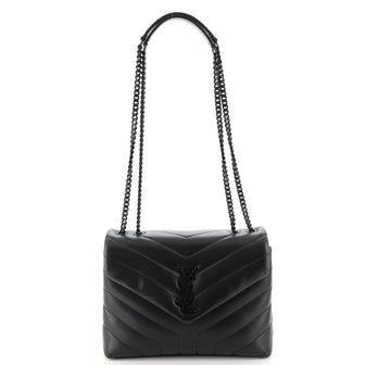 Saint Laurent LouLou Shoulder Bag Matelasse Chevron Leather Small