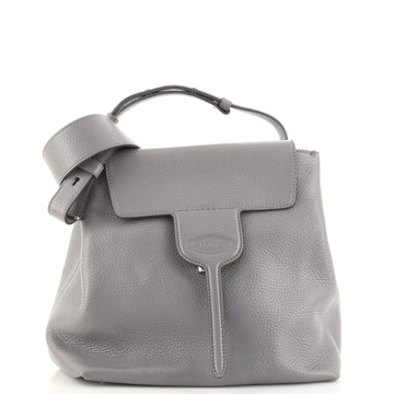 Tod's Front Flap Top Handle Bucket Bag Leather Medium