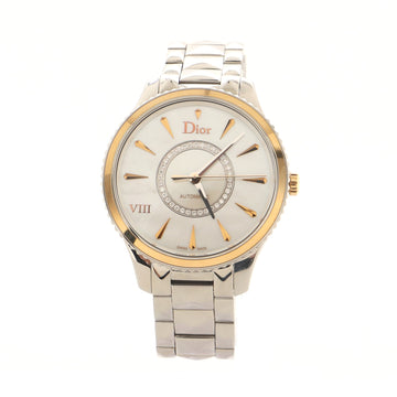 Christian Dior VIII Montaigne Automatic Watch Stainless Steel with Rose Gold and Mother of Pearl with Diamonds 36