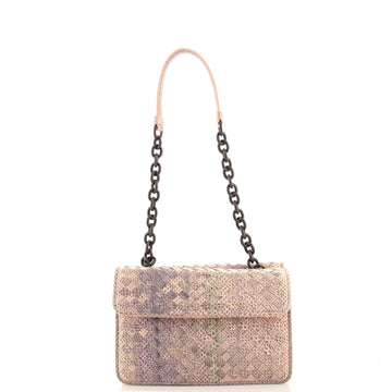 Bottega Veneta Olimpia Shoulder Bag Intrecciato Snakeskin Baby
