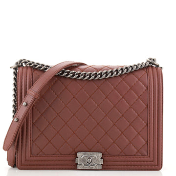 Chanel Boy Flap Bag Quilted Calfskin Large